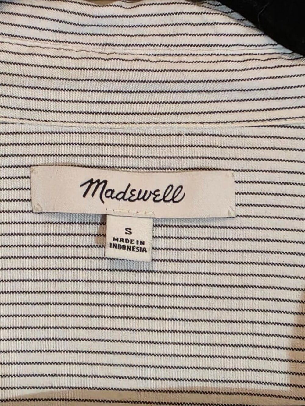 Madewell Dalton Stripe Central Button Down Blouse | Size S - Picture 5 of 9